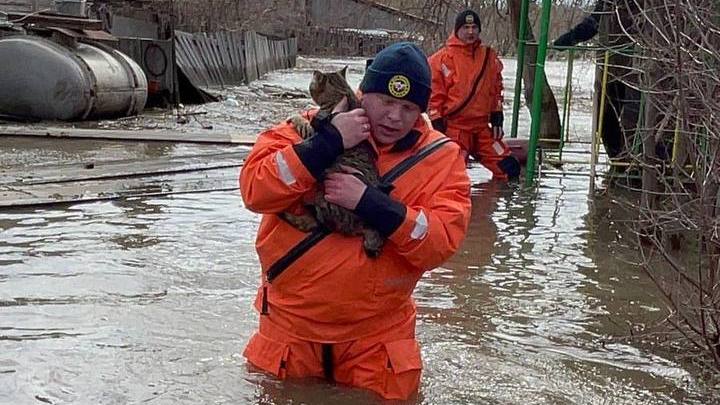 Более 2500 человек спасателей, пожарных, полицейских помогают населению в дни паводка