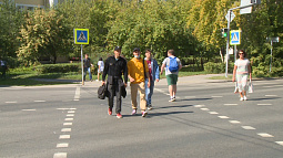 В Барнауле появился первый диагональный пешеходный переход