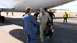 В Барнаул из ХМАО прибыл пожарный спецназ