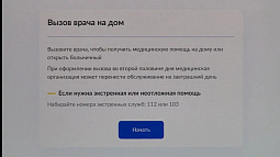 Вызвать врача на дом теперь можно на портале госуслуг