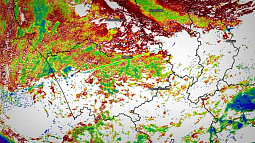 Над Алтаем проходит южная граница пожарного следа