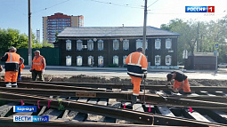 В Барнауле почти наполовину отремонтировали трамвайные пути на Красноармейском-Анатолия