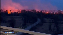 В окрестностях Барнаула всю ночь горели поля за старым мостом