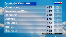 По Алтайскому краю 18 июля ожидаются грозовые дожди
