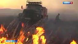 В Алтайский край пришла жара, и начались степные пожары