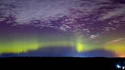 Жители Сибири вновь могут наблюдать Полярное сияние 