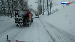 В Алтайском крае завалило снегом участок Чуйского тракта