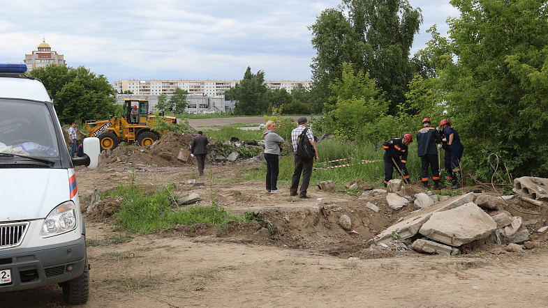 В Барнауле сотрудники МЧС спасли из бетонной западни четверых щенков