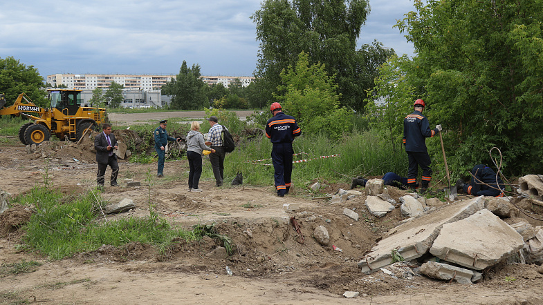 В Барнауле сотрудники МЧС спасли из бетонной западни четверых щенков