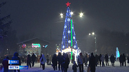 В Бийске торжественно открыли главную городскую ёлку