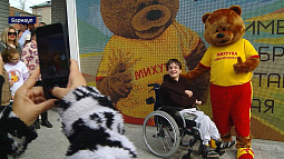 Арт-объект с символом самого доброго проекта Алтая, Михуткой, открыли на барнаульском стадионе «Динамо»