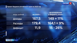 В АКЗС поступил проект бюджета Алтайского края на 2025 год и на плановый период двух последующих лет