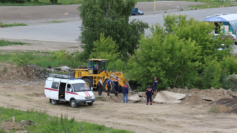 В Барнауле сотрудники МЧС спасли из бетонной западни четверых щенков