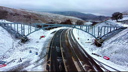 В Алтайском районе запустили подсветку нового виадука и смотровой площадки